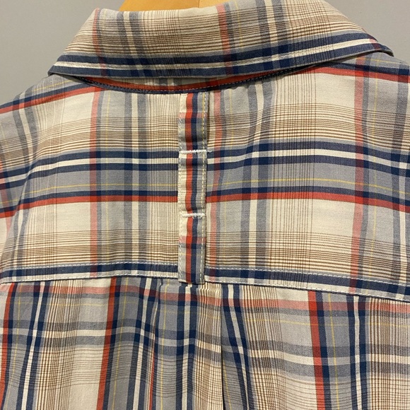 NORTH FACE Windowpane Plaid SS Button Up Shirt - Mens L, Cotton/Poly - Picture 5 of 7